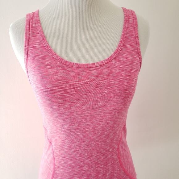 Zella Pink Spacedye Fitted Athletic Scoop Tank XS - Picture 5 of 8